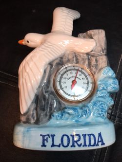 Florida Seagull thermostat porcelain figurine