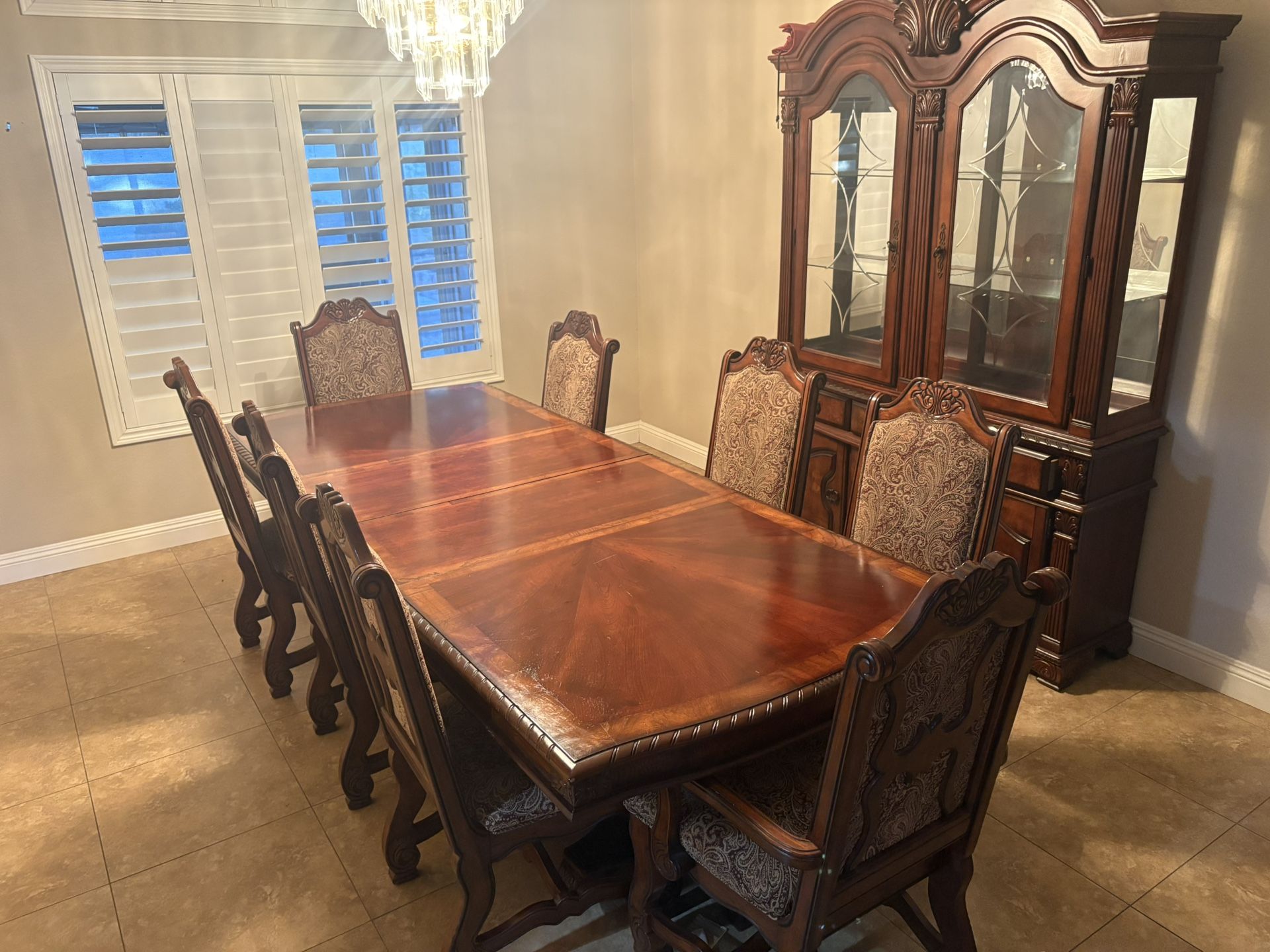 Dining Table And Hutch