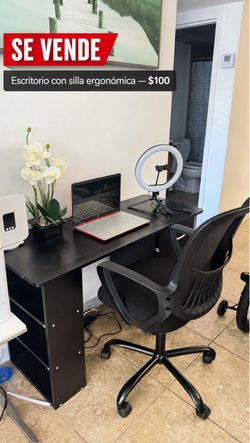 Desk with chair