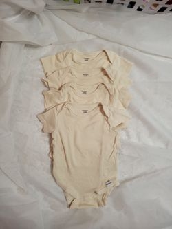 3-6M Baby Onesies 4-Pack Cream