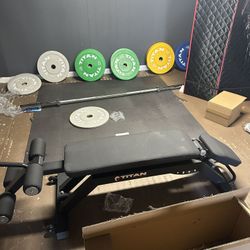 Home Gym Squat Rack Bench Mirror And Weights