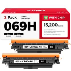 069H 069 Black Toner Cartridge Set 2-Pack MF753Cdw High Capacity Replacement for Canon 069H 069 Toner Cartridge Compatible for Canon Color imageCLASS 