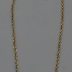 10KT YELLOW GOLD CHAIN 26 INCHES LONG 5.5 MM WIDE 13.1 GRAMS I-11442