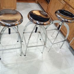 Bar Stool Stainless Steel Adjustable Height 