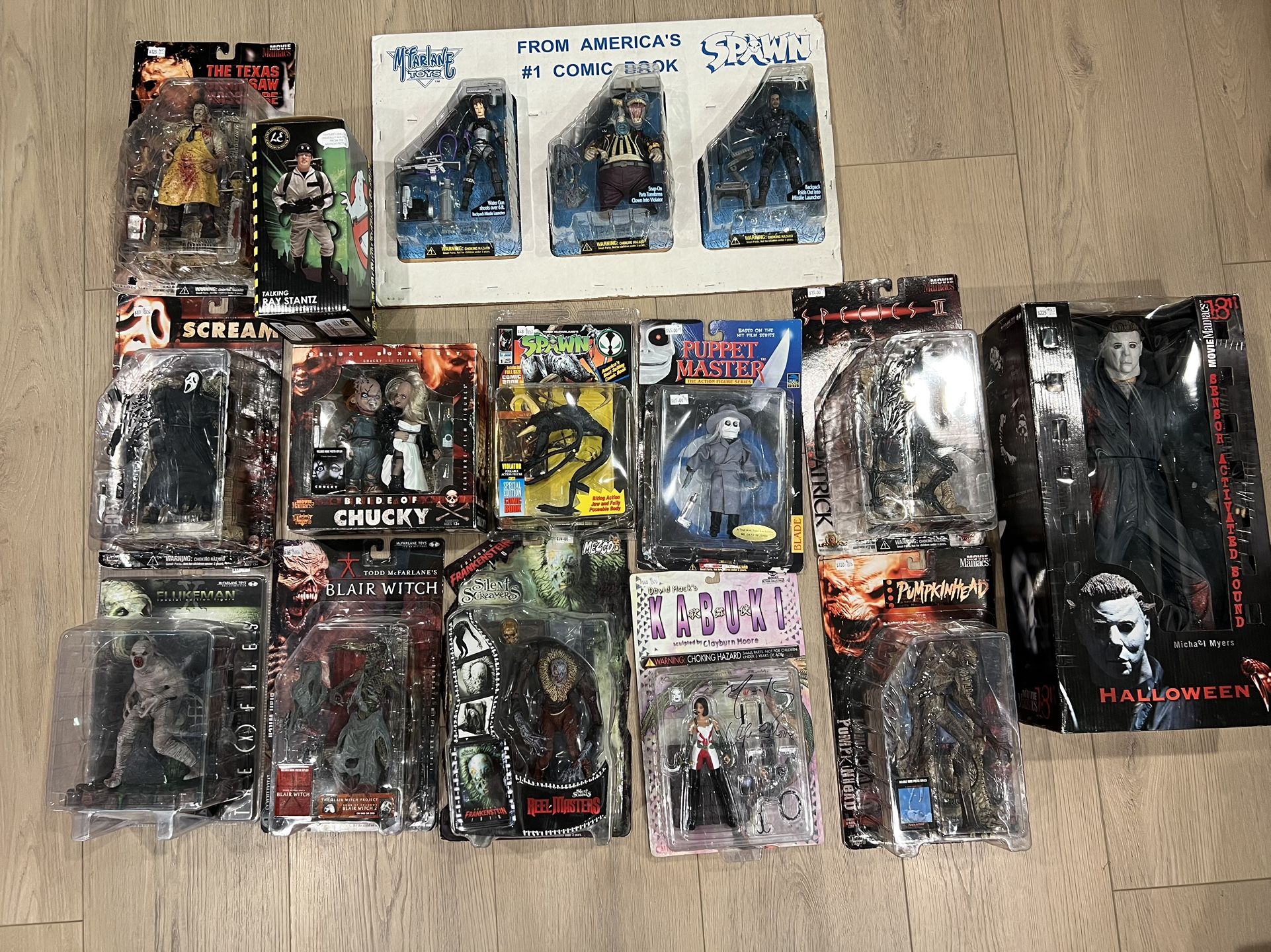 Vintage Horror Figurine lot McFarland Spawn Halloween Chucky scream and more