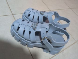 Prada Monolith Logo Rubber Fisherman Sandals - Sz 5 1/2 460$