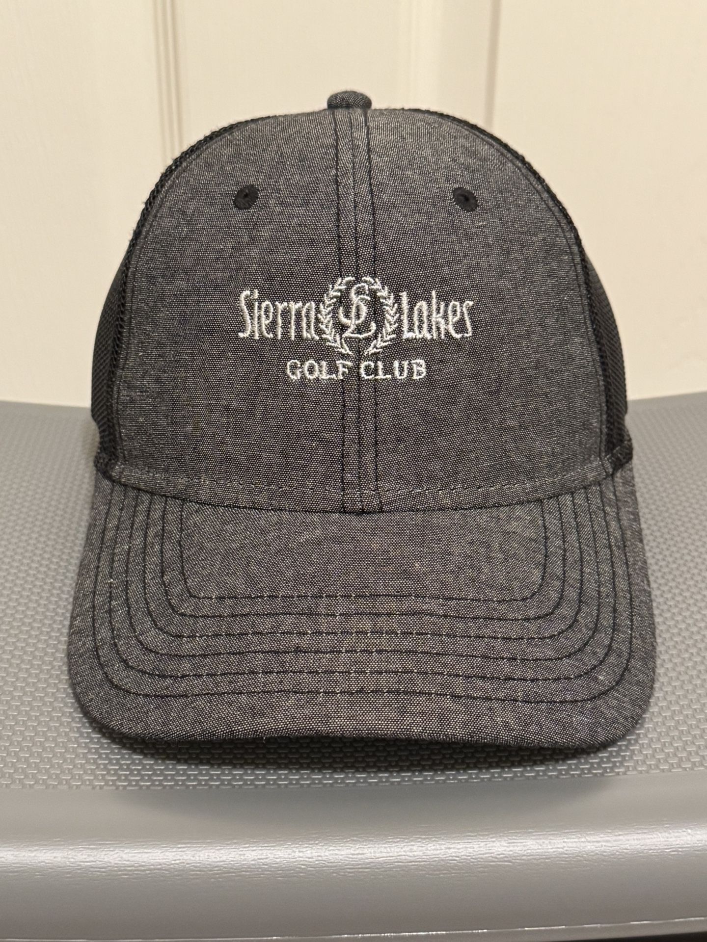 Sierra Lakes Golf Club Trucker Hat Cap SnapBack Black Mesh Otto
