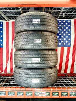 🇺🇸 4 USED TIRES 255/50R20 BRIDGESTONE ALENZA SPORT A/S SUV TOURING ALL-SEASON 255 50 20