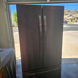Its a very lightly used stainless steel front Kenmore fridge w/icemaker
