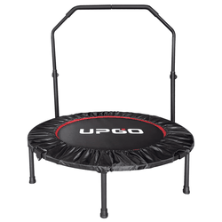 UPGO 40" Foldable Trampoline, Fitness Rebounder with Adjustable Foam Handle, Exercise Trampoline for Adults/kids Indoor/Garden Workout Max Load 330lbs