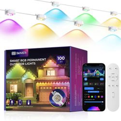 Smart RGBWIC LED Permanent Outdoor Lights Pro, 100+ Scene Modes, Waterproof Eaves Light for Halloween Christmas Decor, Alexa & Google Assistant Compat