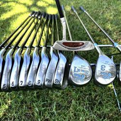 Complete Women’s Golf Club Set – 13 Clubs – Ladies Flex Graphite + TaylorMade Woods & Putter – $239