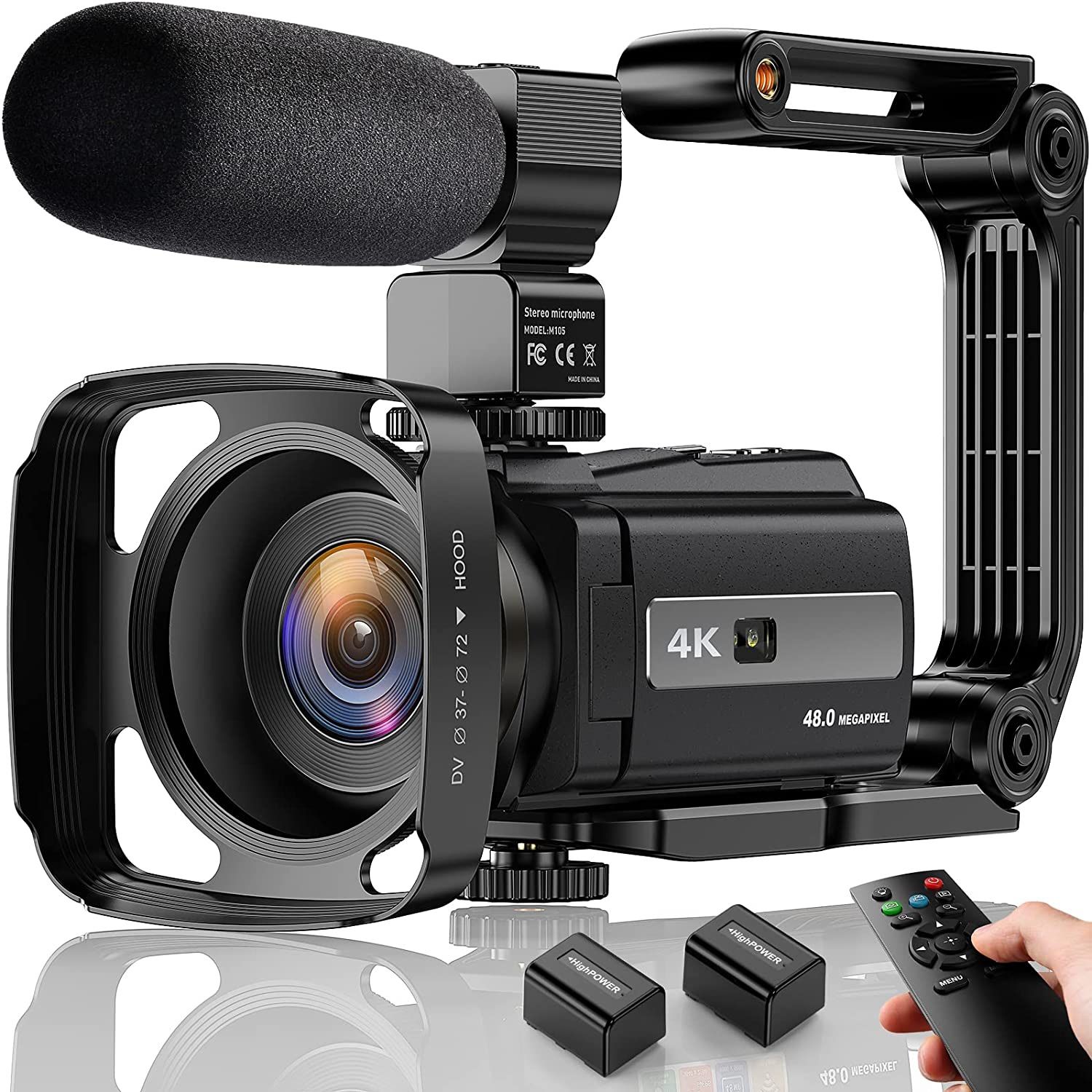 4K Video Camera Camcorder 48MP UHD WiFi IR Night Vision Vlogging