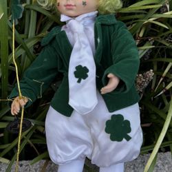 Vintage Brinn’s St. Patrick’s Day Doll – 1988 – Leprechaun Style – 16”