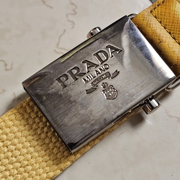 PRADA yellow Fabric Belt