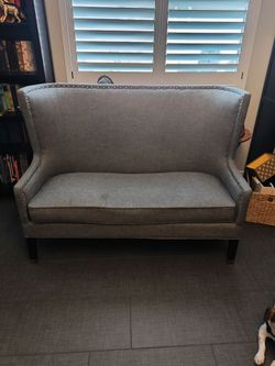 High back dining / entry bench - Grey