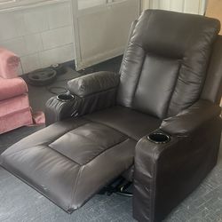 Faux Leather Recliner 