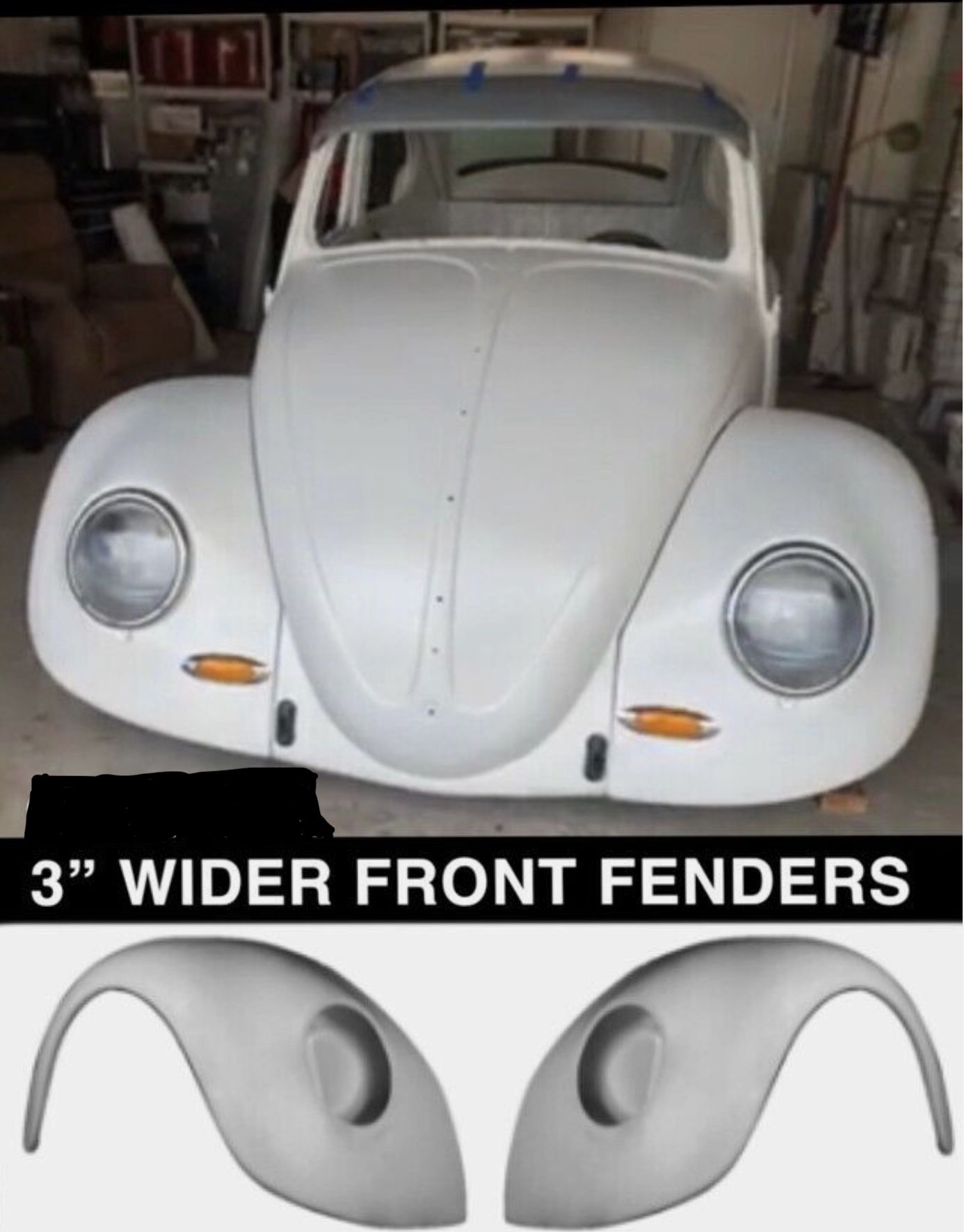 VW Bug 3” Widened Fiberglass Fender Molds