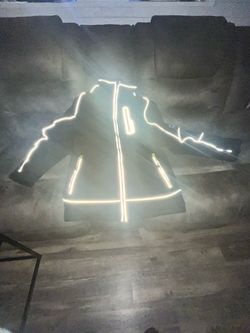 Dark Reflective Zip-Up Jacket