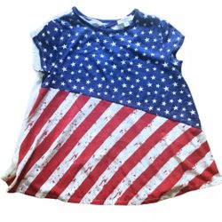 American Flag Short Sleeve Top