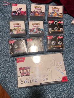 Pokemon Booster Boxes in Acrylic Cases