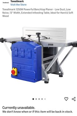 Towallmark 13” Benchtop Planer – New Open Box