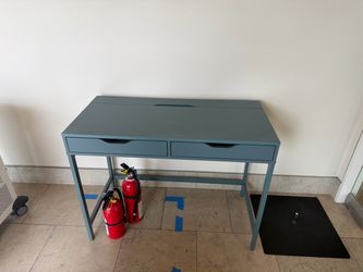 Like New IKEA Alex Desk - Blue Gray Color