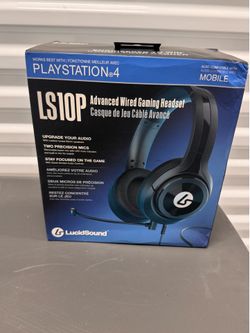 LS10P Wired Stereo Gaming Headset with Mic for PlayStation - Black