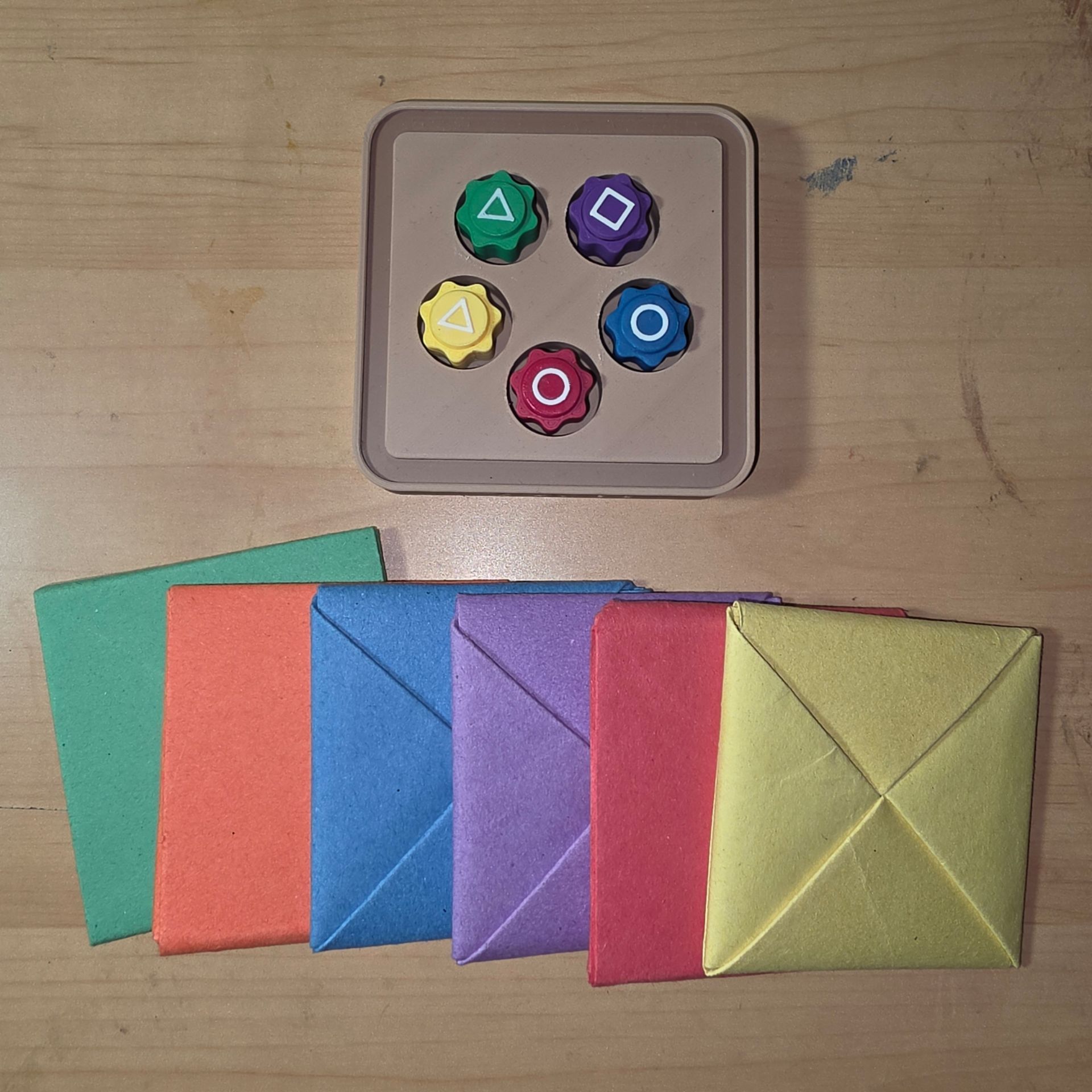 Squid Game Gonggi Set Stone Catching Game with Handmade Origami Ddakji Unofficial