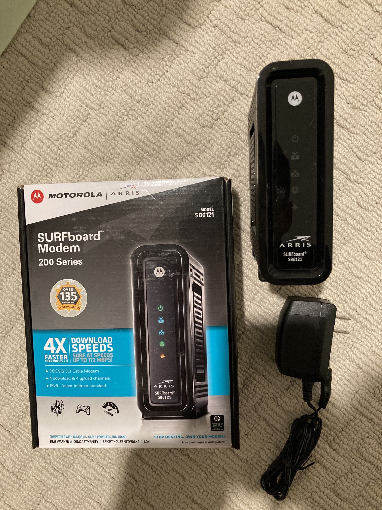 Motorola Arris SURFboard Cable Modem, Internet SB6121, DOCSIS 3.0 