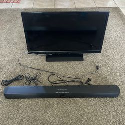 TV and sound bar