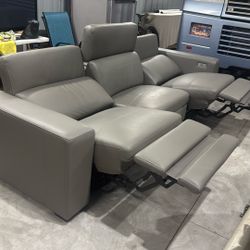 Leather Sofa Sectional, Dual Reclining