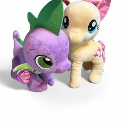 Spike and Fluttershy plush toys stuffed animals