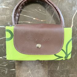Green Flower Tote Bag