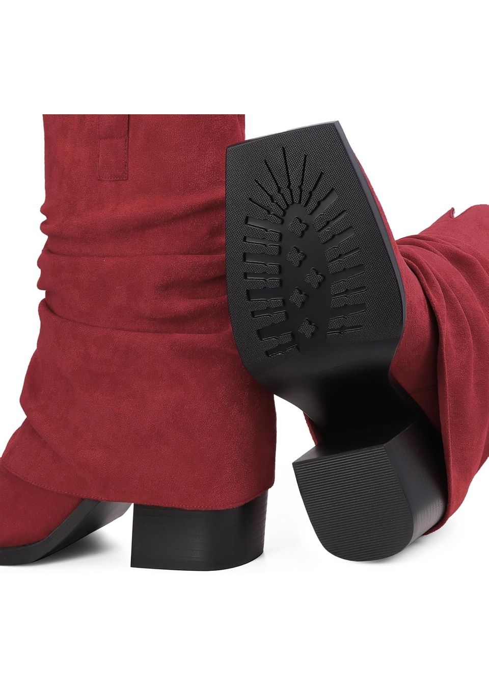 Red Suede Boots - Size 11