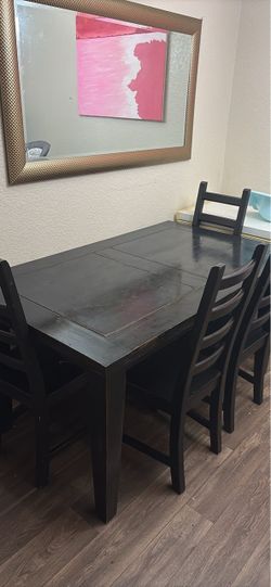 Wooden table and chairs
