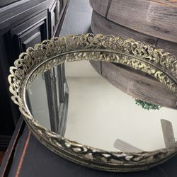 Vintage Mirror Tray 