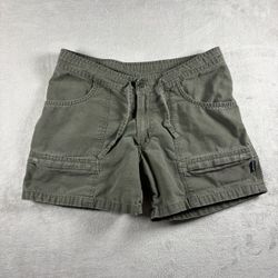 Vintage prAna Women's Size XS Green Cargo Shorts Outdoor Hiking Made USA #11A