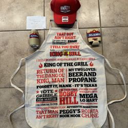 SDCC 2025 King Of The Hill -  Exclusive - Apron, Hat, Koozie,  Water Can
