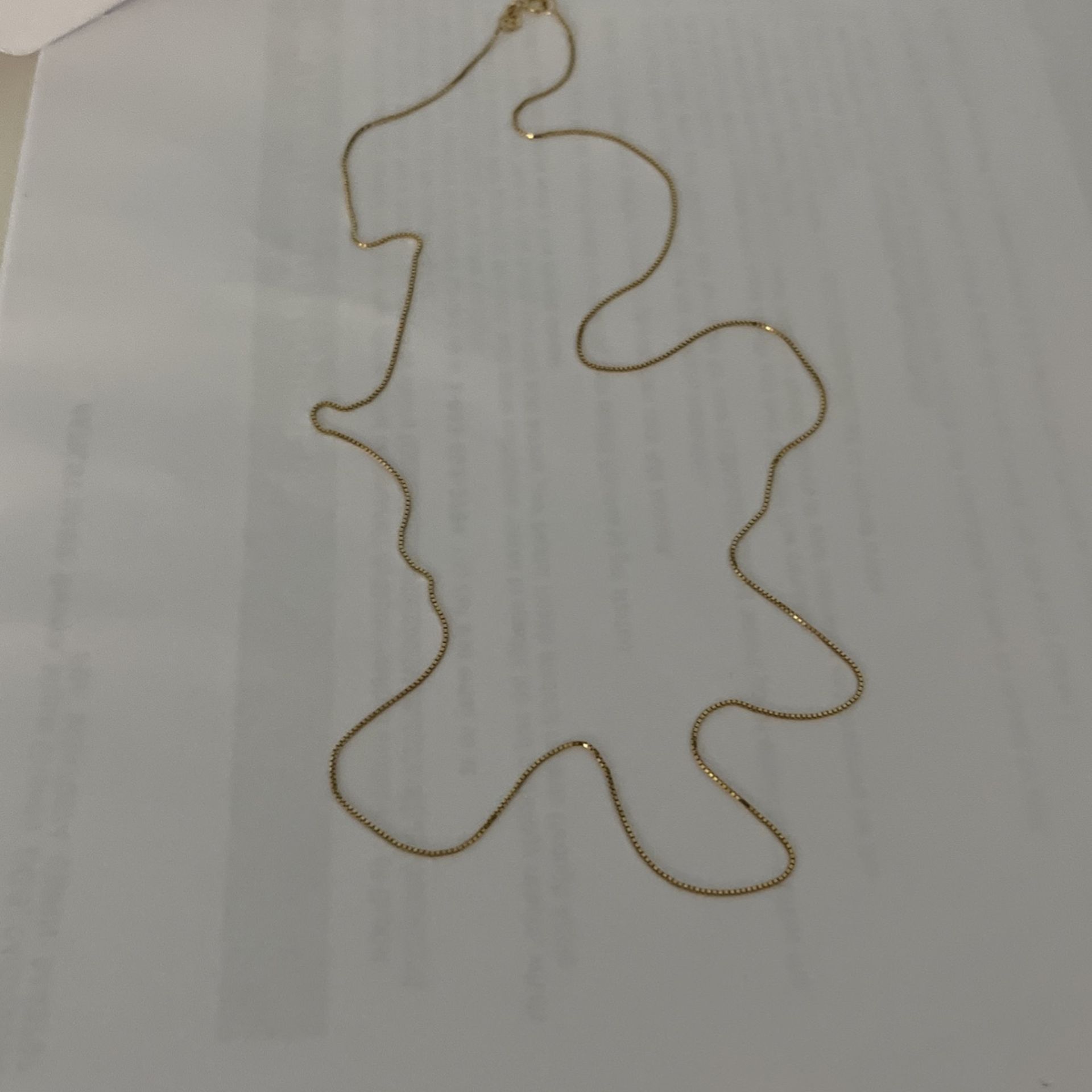 0.7mm 22inch Dc Box Chain 14kt