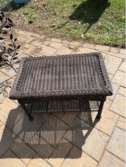 Wicker coffee table