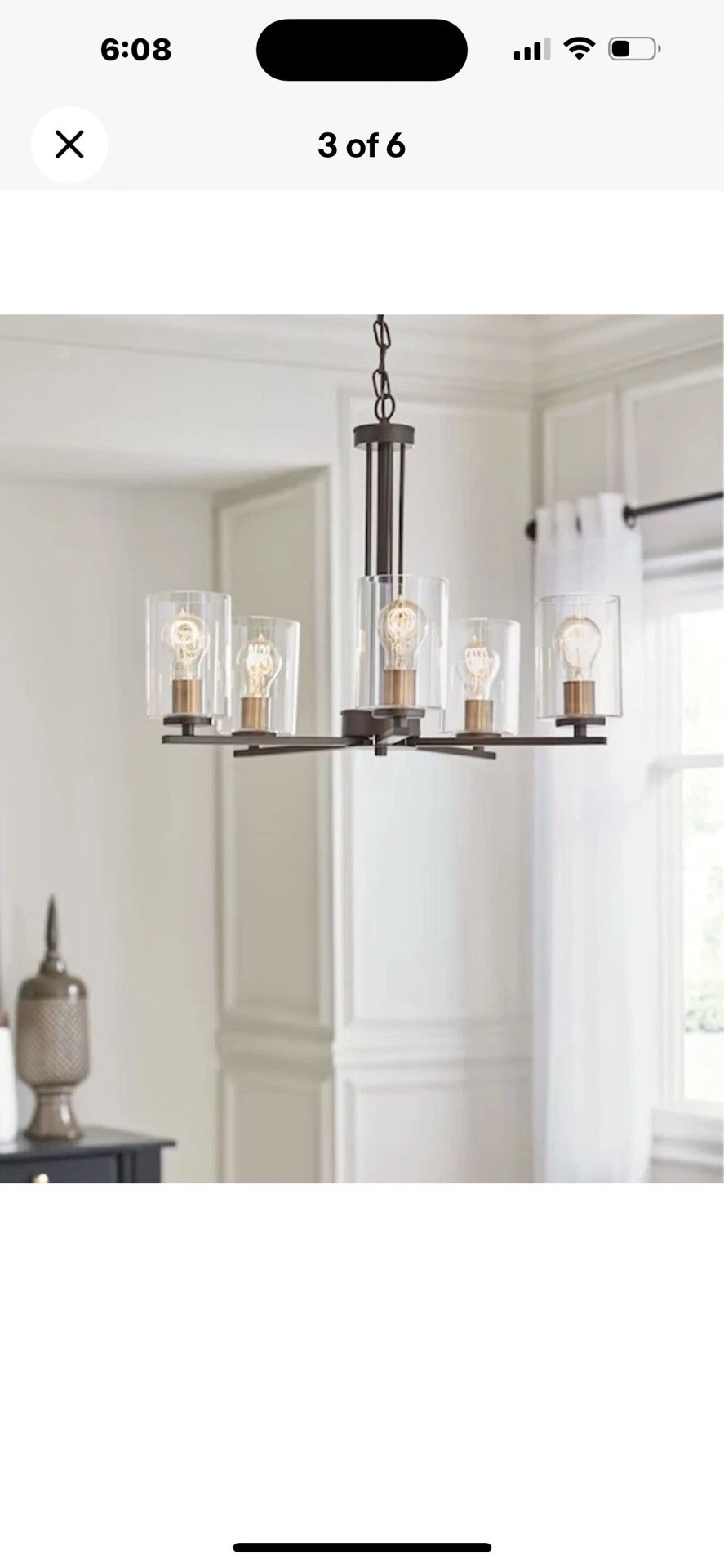 NIB Fontella 24"W *18” H 5-Light Chandelier by Kichler Olde Bronze Finish