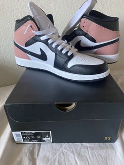 (NEED SIZE SWAP READ) Air Jordan 1 Mid White/Black - Rust Pink Blanc/Rose MENS 10
