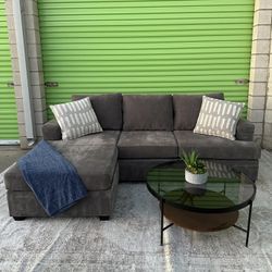 *Free Delivery* Living Spaces Reversible Chaise Sectional Couch Sofa 