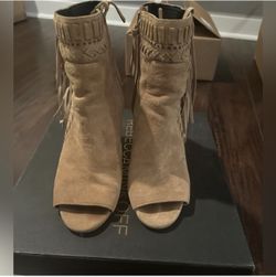 Rebecca Minkoff fringe booties size 7