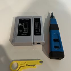DATA TESTER WITH 110 PUNCHDOWN TOOL AND STRIPPER