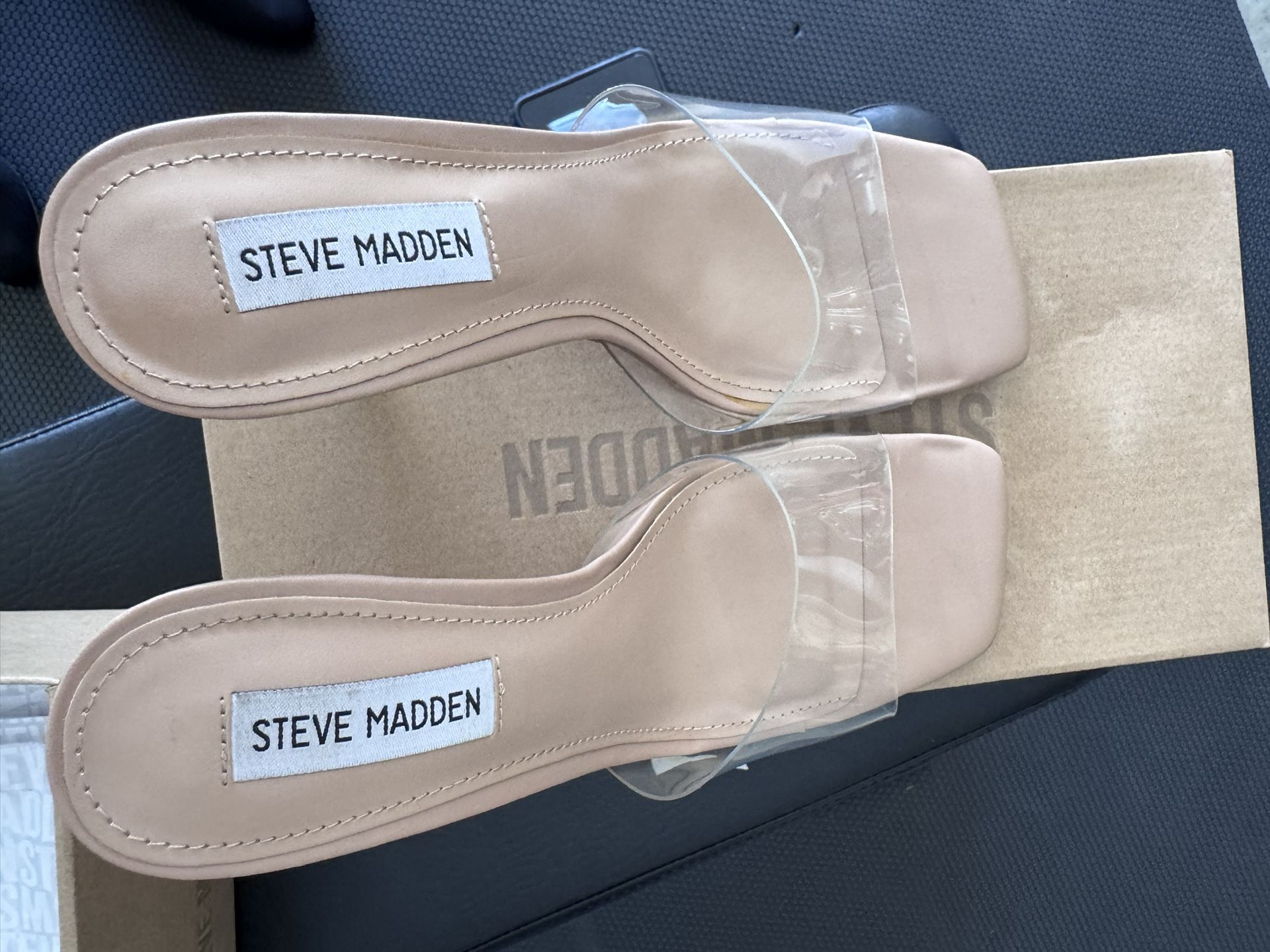Steve Madden Size 8 Clear Nude Heels