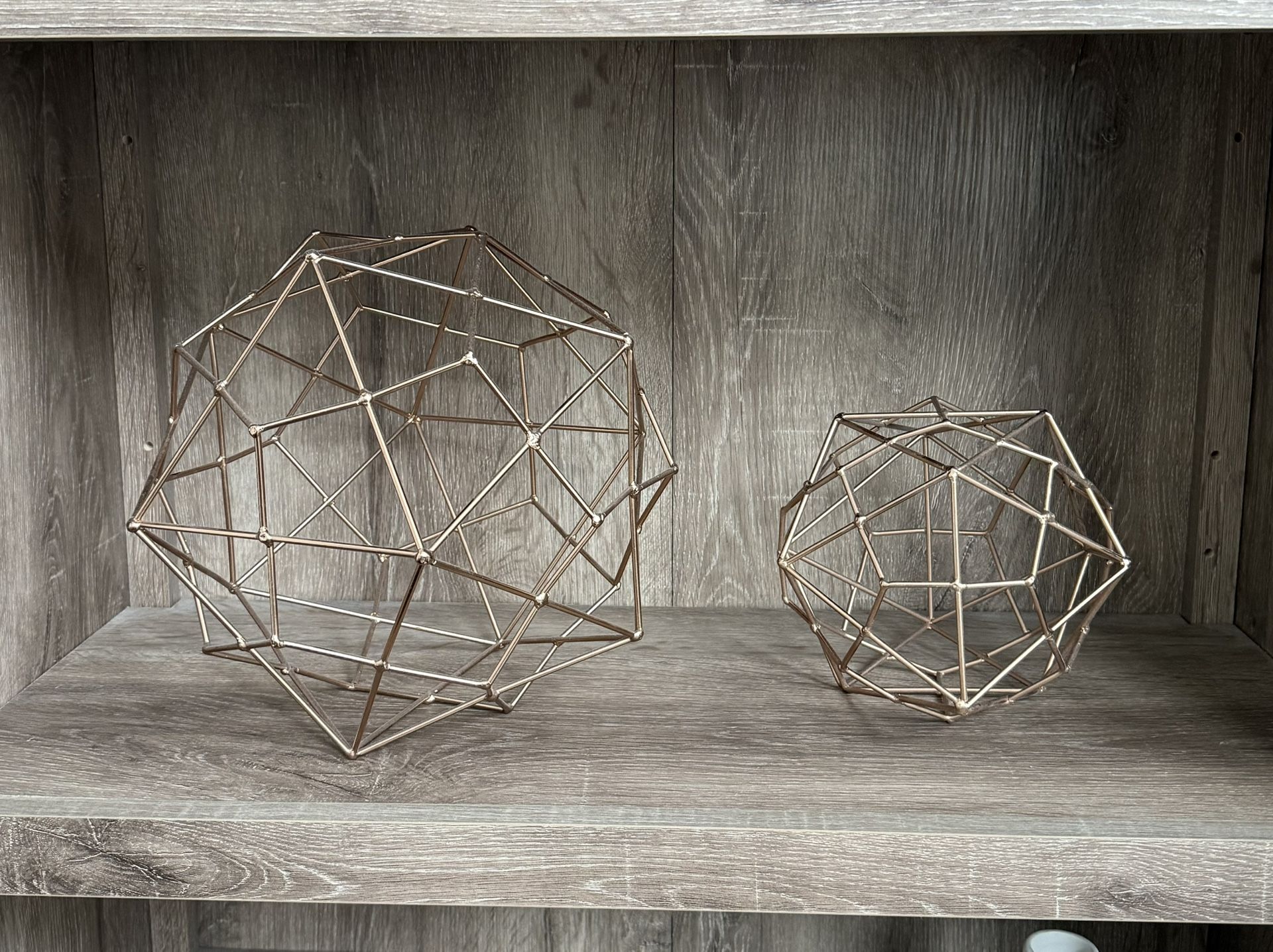 2 beautiful Geometric Metal Sculptures