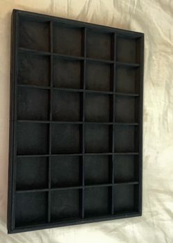 5 Black Velvet Jewelry Display Trays / Pendant Holders
