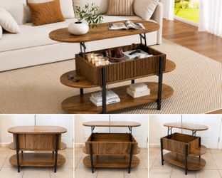 🪵 Modern Lift-Top Coffee Table with Hidden Storage  💲 $85 OBO